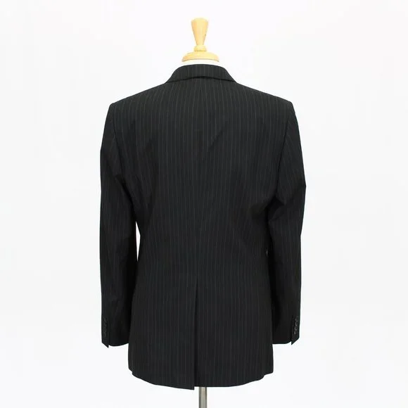 J. Ferrar 40L 36x32 Black Striped 3-Button Suit R259